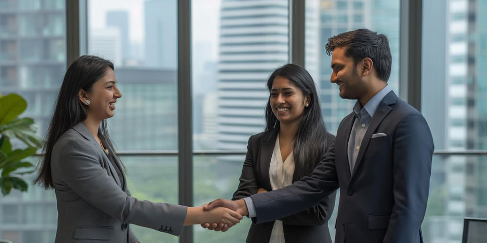 Successful partnership in real estate marketing