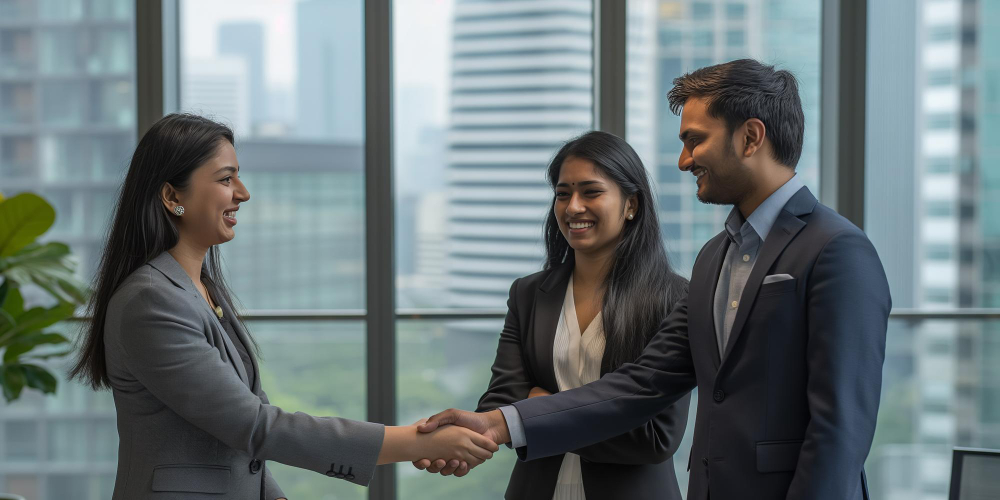 Successful partnership in real estate marketing